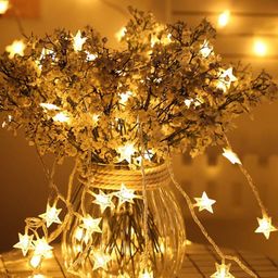 Glimmer Lightings Yellow Crystal Star String Lights-15