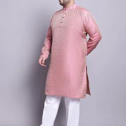 SOJANYA PLUS Woven Design Regular Kurta With Pyjamas & With Nehru Jacket image 3