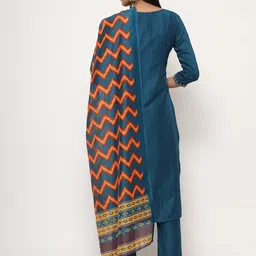 vbuyz KALINI Ethnic Motif Yoke Design Thread Work Kurta With Trousers & Dupatta image 5