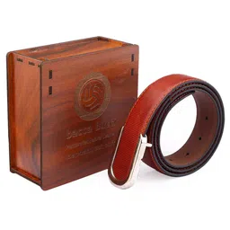 bacca bucci Men Textured Leather Belt-image-86