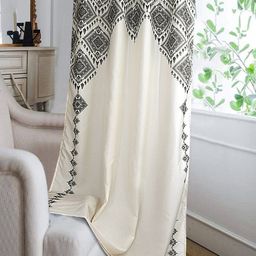 Cortina White & Black Ethnic Motifs Window Curtain-image-54
