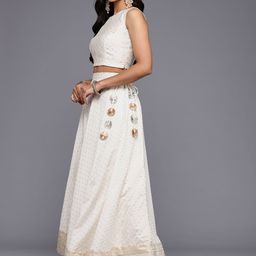 Ahalyaa Printed Foil Print Ready to Wear Lehenga & Blouse With Dupatta image 5