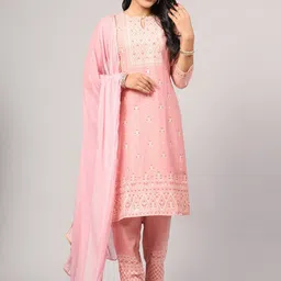 V TRADITION Ethnic Motifs Printed Regular Kurta With Trousers & Dupatta-54