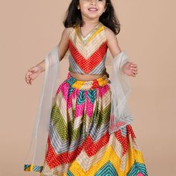 BAESD Girls Embellished Halter Neck Ready to Wear Lehenga & Blouse With Dupatta-30