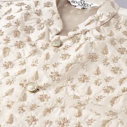 SOJANYA PLUS Ethnic Motifs Woven Design Kurta With Pyjamas & Nehru Jacket image 2