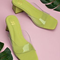 Hydes N Hues Green Block Heels-52