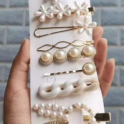 Fashion Frill Set of 8 Beaded Alligator Hair Clip-image-14