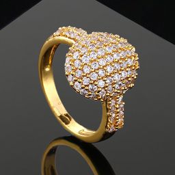 Estele Gold Plated CZ-studded Finger Ring-18