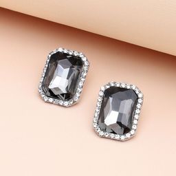 SOHI Black Contemporary Studs Earrings-image-44