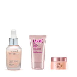 Lakme No-Makeup Makeup Must Haves - Perfect Radiance Serum+ 9To5 CC Mousse+ Lumi Lit Cream-9