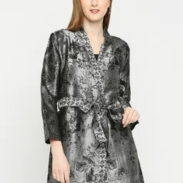 Cloth Haus India Women Printed Cotton Longline Tie-Up Shrug-48