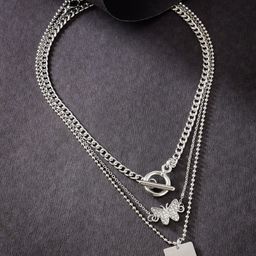 Scintillare By Sukkhi Rhodium-Plated Layered Necklace-47