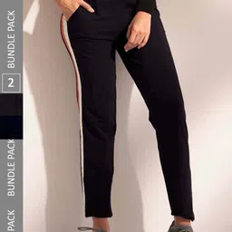 LYRA Women Pack Of 2 Assorted Cotton Relaxed Fit Anti Odour Track Pants-image-93