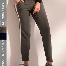 LYRA Women Pack Of 2 Assorted Cotton Relaxed Fit Anti Odour Track Pants-28