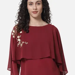 ALL WAYS YOU Floral Printed Cape Sleeves Tiered Top-image-71