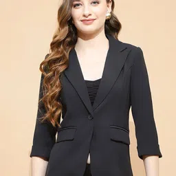 Global Republic Notched Lapel Single-Breasted Blazer-36
