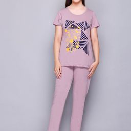 ELPIDA Graphic Printed Pure Cotton T-Shirt With Pyjamas-picture-15