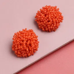 Sangria Gold-Plated Classic Stud Earrings-image-7