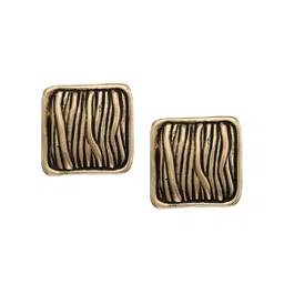 Estele Gold-Plated Square Studs Earrings image 4