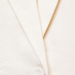 MANGO Linen Notched Lapel Single-Breasted Blazer image 2