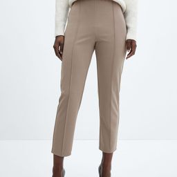 MANGO Women Skinny Fit High-Rise Cropped Trousers-image-88