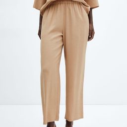 MANGO Women Textured Trousers-23