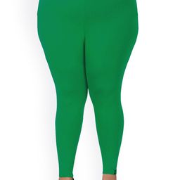 indian flower Plus Size Mid-Rise Ankle Length Leggings-image-74