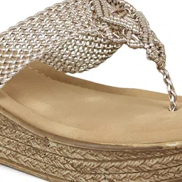 Inc 5 Bronze-Toned Ethnic Wedge Heels image 4
