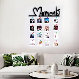 VAH Kya Bat Hai !! Black Photos Display Hanging Wooden Photo Frame with Clips-image-42