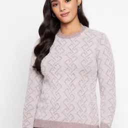 CLAPTON Printed Woollen Pullover-image-9