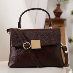 Teakwood Leathers Water Resistant Structured Satchel-34