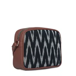 ZOUK Black Ikat Printed Sling Bag image 2