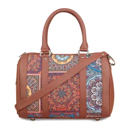 ZOUK Multicoloured Mandala Print Handheld Bag image 2
