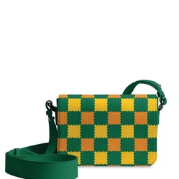 DailyObjects Multicoloured Checked PU Swagger Sling Bag image 2