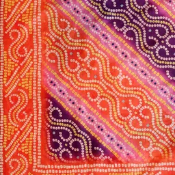 Kaizen TEXO FAB Printed Bandhani Silk Tasselled Dupatta with Thread Work image 3