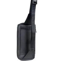 THE CLOWNFISH Black Structured Handheld Bag with Cut Work image 3