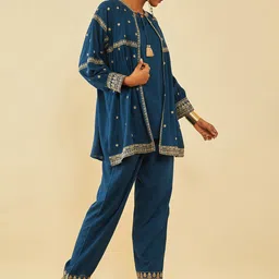 Soch Round Neck Top & Trousers With Shrug image 4