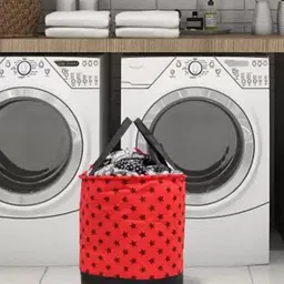 Perpetual Red & Black 2 Pieces Printed Laundry Bags-18