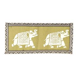jute cottage Eco-Friendly Wallet 2 Fold Elephant Print - Olive Green image 1