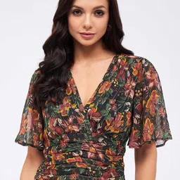 Harpa Floral Printed Flared Sleeves Top-image-42