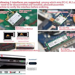 JMT EXP GDC Notebook External PCI-E Discrete Graphics Beast Series External Laptop Docking Station Mini PCI-E/M.2 A Key No Power (Mini PCI-E) image 2