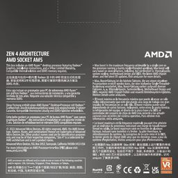 AMD 7000 Series Ryzen 7 7700X Desktop Processor 8 cores 16 Threads 40 MB Cache 4.5 GHz Up to 5.4 GHz Socket AM5, 600 Series Chipset (100-100000591WOF) image 4