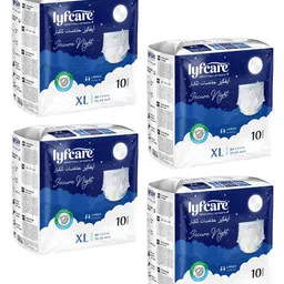 Lyfcare Set Of 4 Secure Night Adult Pull Up Diaper Pants - XL - 10 Pieces Each-image-14