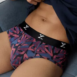 XYXX Men Red Shuffle IntelliSoft Micro Modal Printed Brief XYBRF137-picture-49
