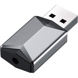 INICIO USB External Sound Card Adapter, 2 in 1 USB to 3.5mm Headphone and Microphone Jack CTIA Audio Mic Stereo for PS4,Windows, Mac, Linux, PC,Laptops,Desktops [ Plug & Play,NOT for TV/CAR ] image 1