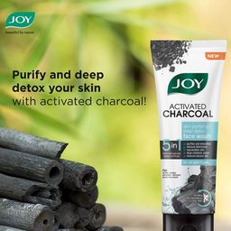 JOY Set of 3 Charcoal Face Wash For Oil Control & Dirt Removal - 100ml Each image 4
