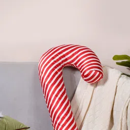 Nestasia Red & White Striped Candy Cane Stuffed Cushion-41