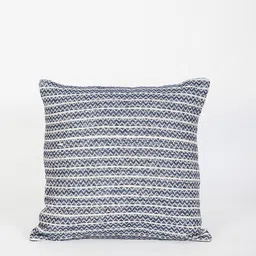 Fabindia Grey & White Geometric Square Cushion Cover-image-49