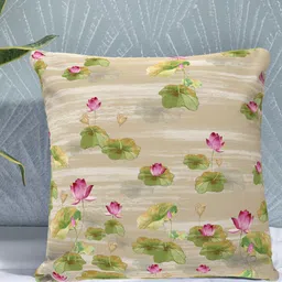PETAL HOME Beige Floral Cotton Square Cushion Covers-image-33