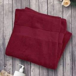Home Fresh Ulyrx  Maroon 650 GSM Pure Cotton Super Soft Bath Towel-image-66